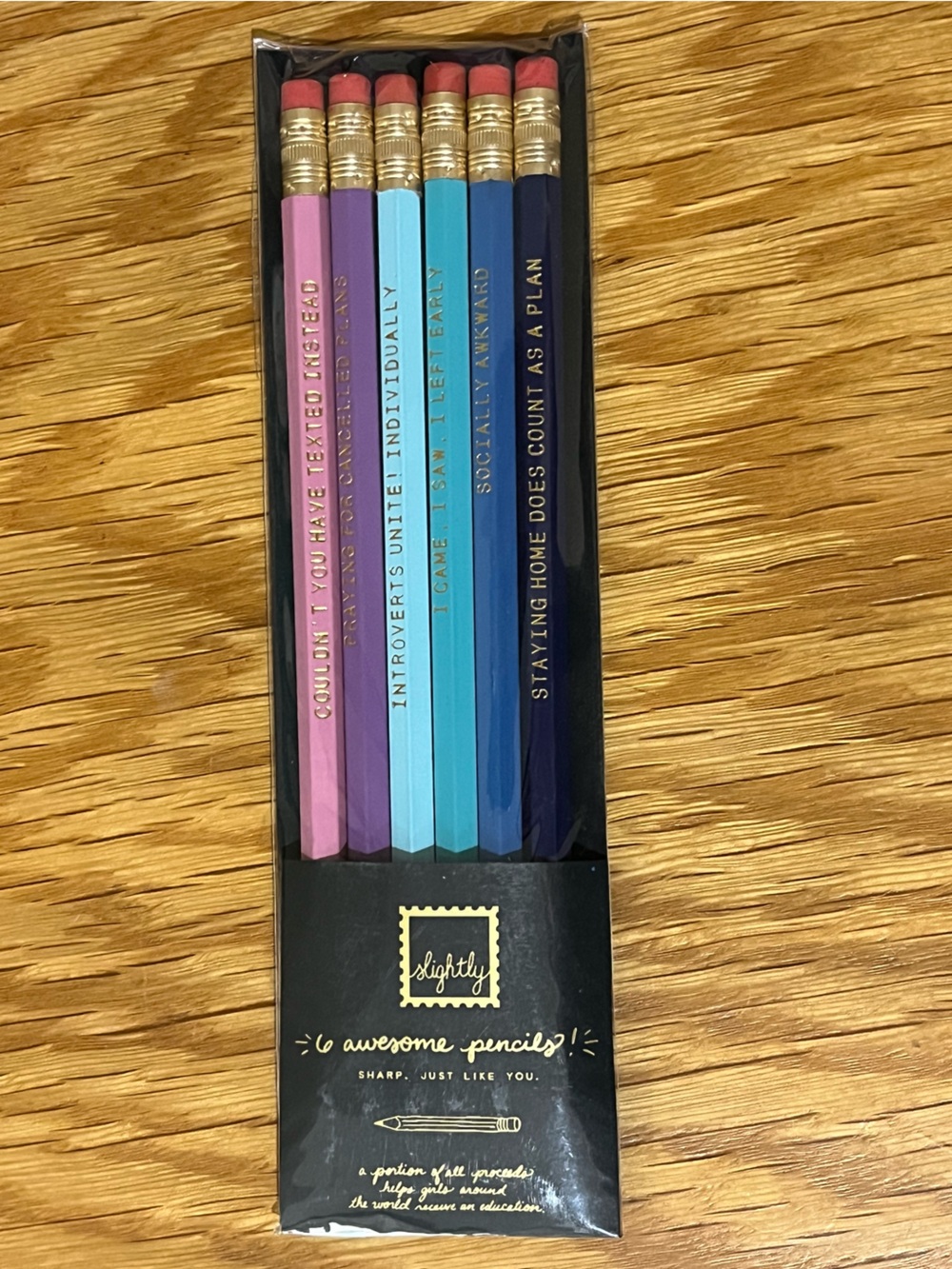 NEW Introvert Themed Pencils